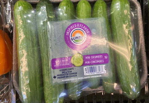 Cucumbers to dip into salad dressing