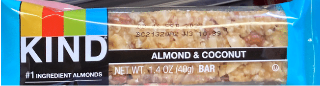 Almond and Coconut Kind Granola Bar for kidney disease